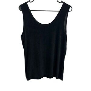 Chicos Travelers Black Sleeveless Tank Top Size XL